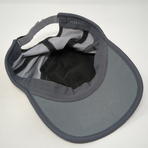 Adidas Aeroready Baseball Cap Gray One Size Adjustable Breathable Mesh 6 Panel - Picture 7 of 9